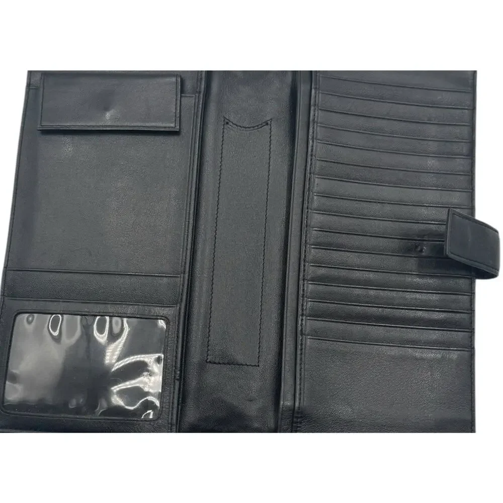 Tumi Delta SLG Ultimate Travel Organizer Wallet Black Napa Leather Card Holder